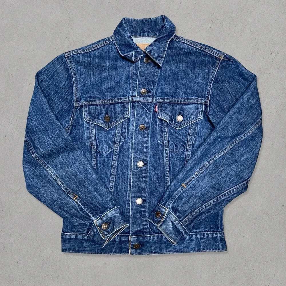 Vintage Early 70s Levi's Denim Trucker Jacket Size 36 USA Made Factory Code 52